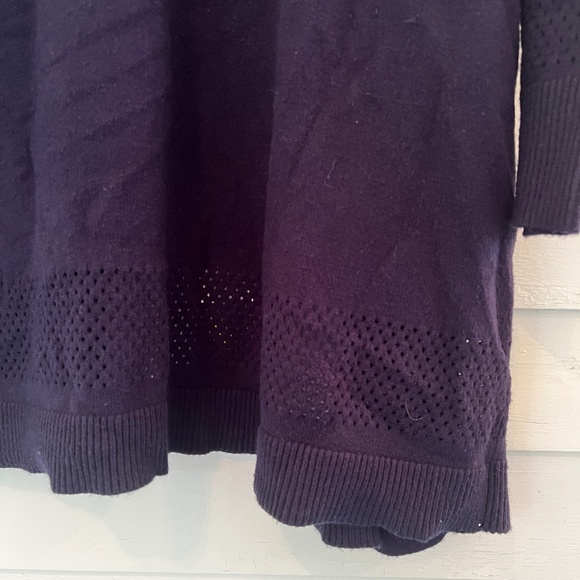 NWOT ELEVEN ELEVEN Women's Navy & White Stipe Long Sleeve Cardigan - Picture 9 of 10